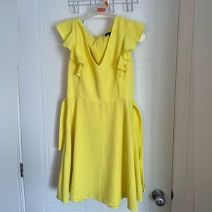Yellow “black halo” dress